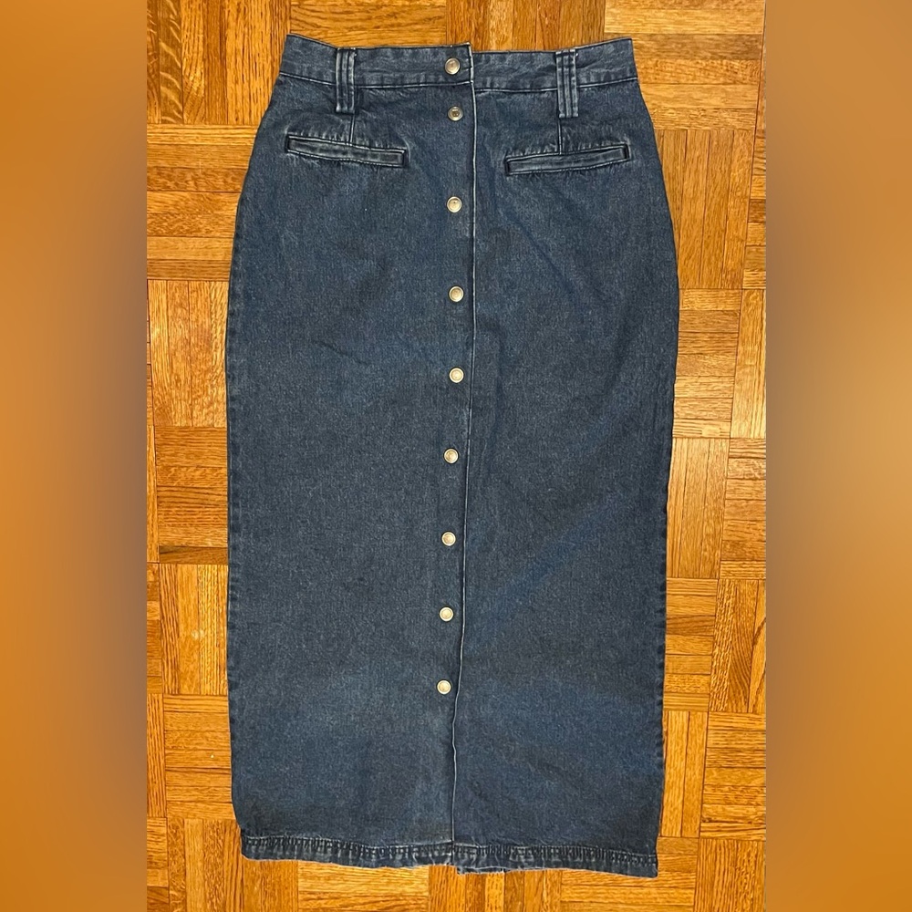 Vintage Tommy Jeans Denim Skirt Button Front Size 6